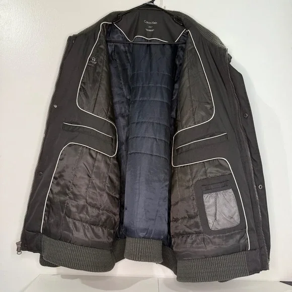 L.L. Bean Kids' Puffer Jacket Full Zip Gray Blue XL 18 / Men's Small